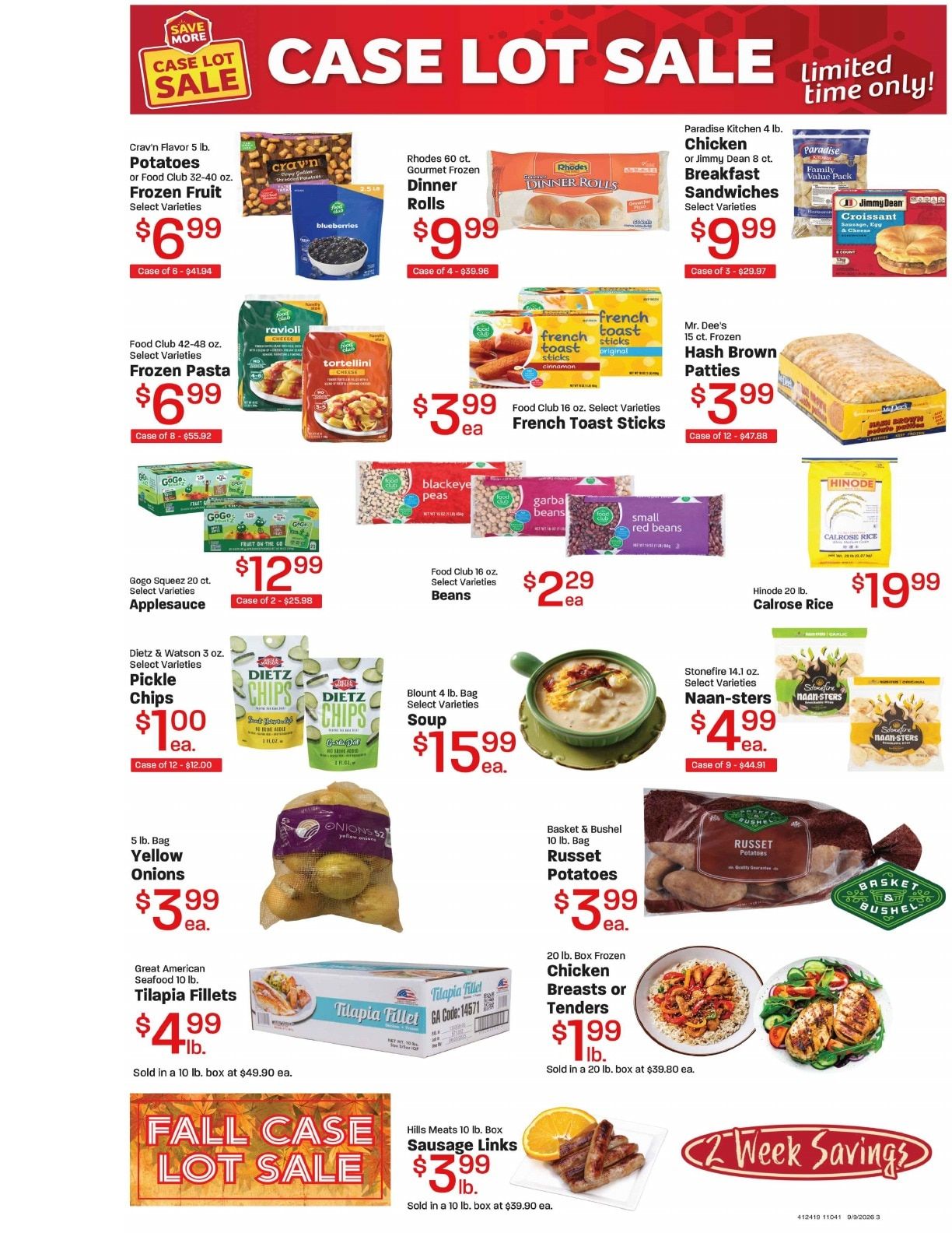 Bee's Marketplace Weekly Ad September 9 - 22, 2026