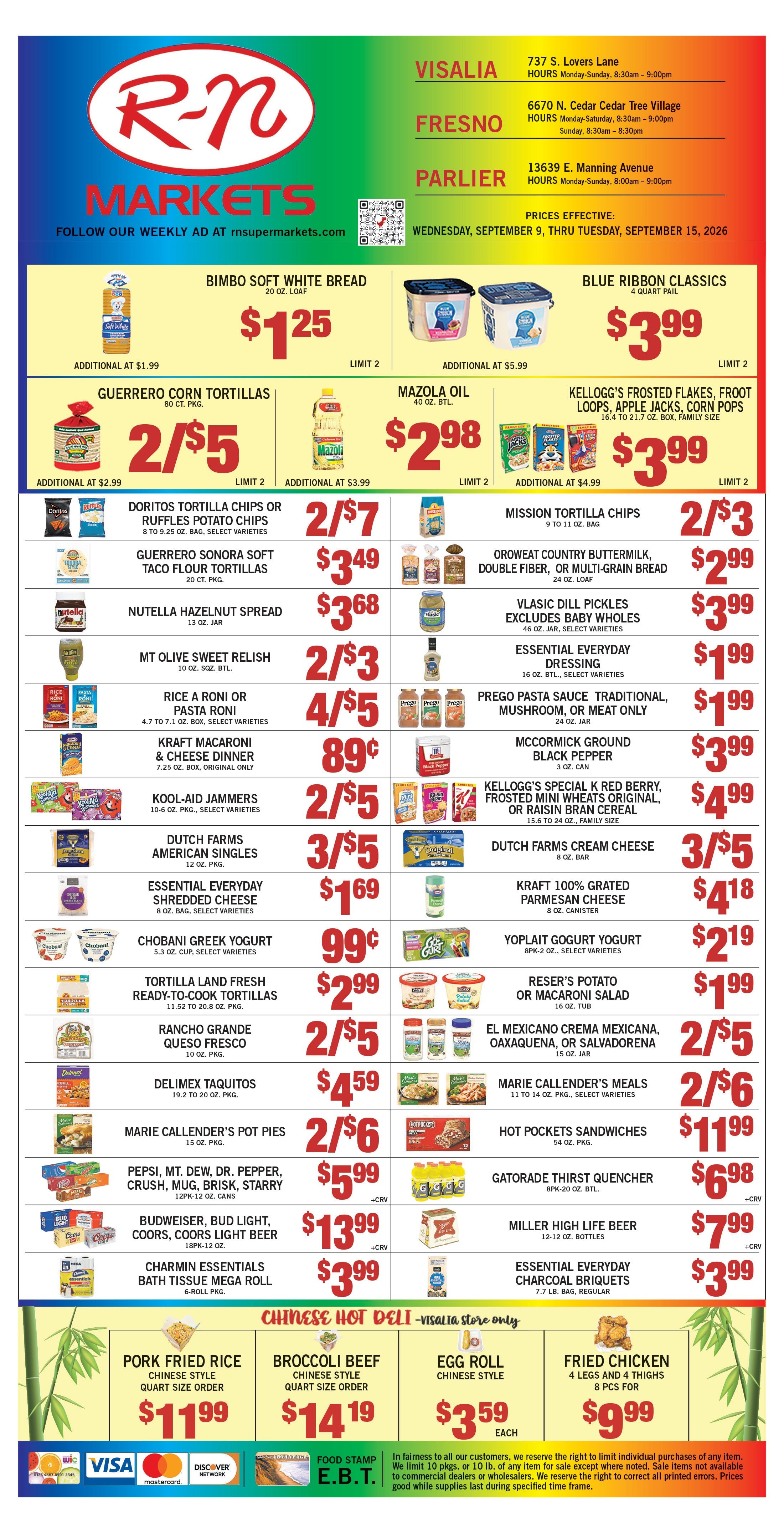 R-N Market Weekly Ad September 9 - 15, 2026