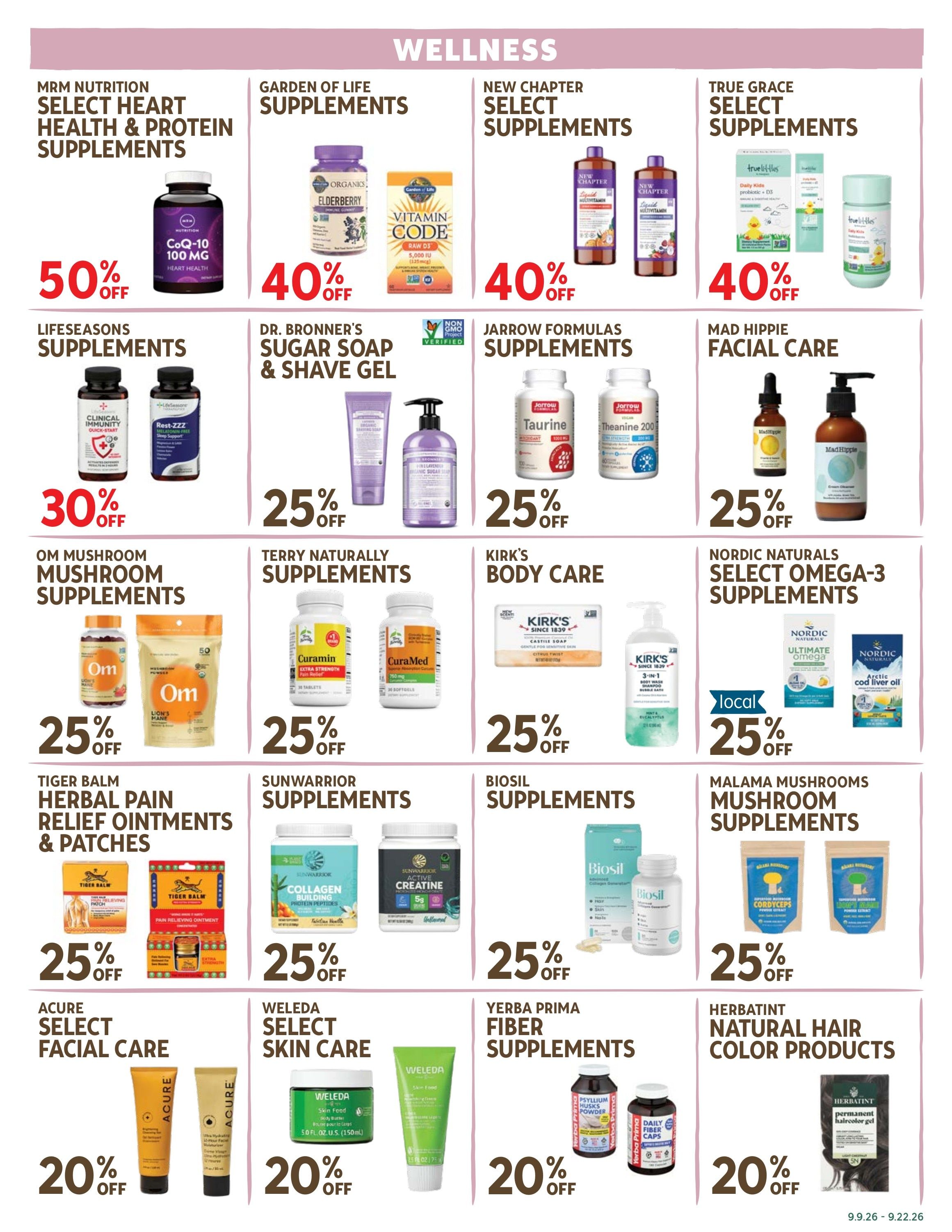 New Leaf Community Markets Weekly Ad September 16 - 22, 2026