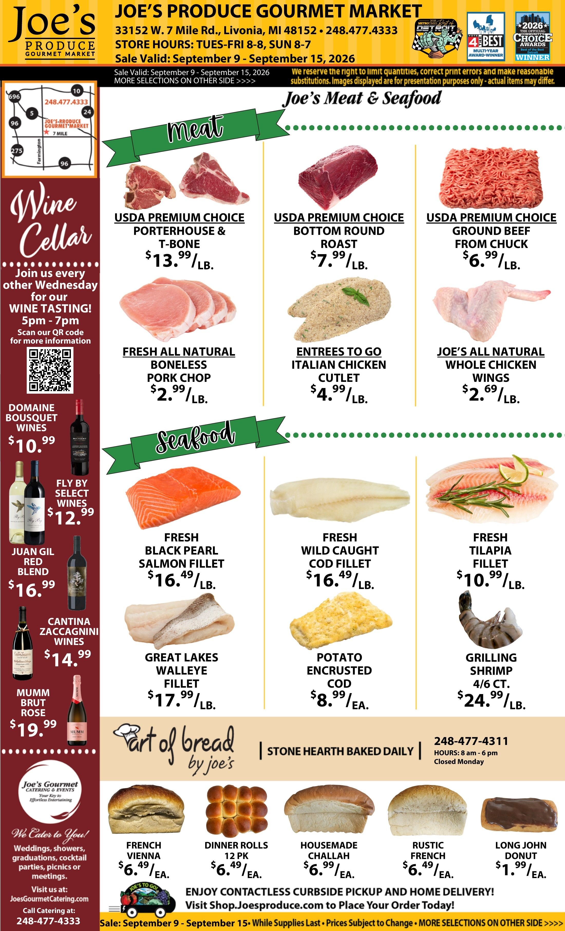 Joe's Produce Gourmet Market Weekly Ad September 9 - 15, 2026