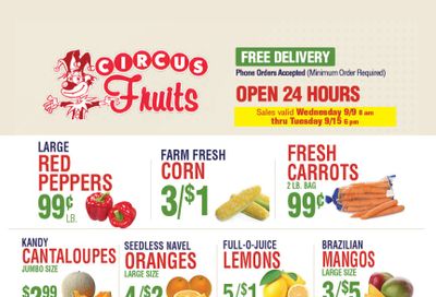 Circus Fruits (New York) Weekly Ad September 9 - 15, 2026