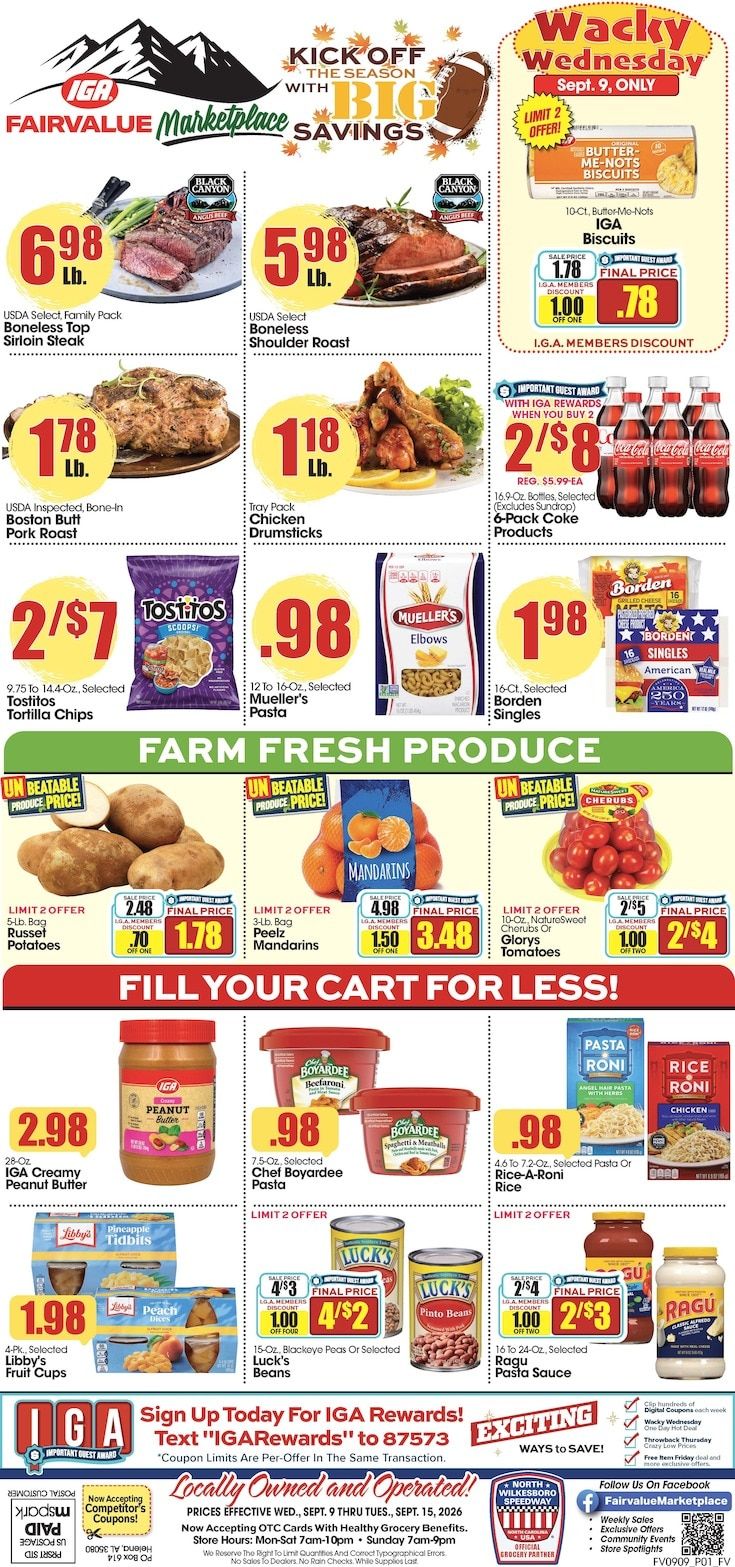 Fairvalue Marketplace Weekly Ad September 9 - 15, 2026