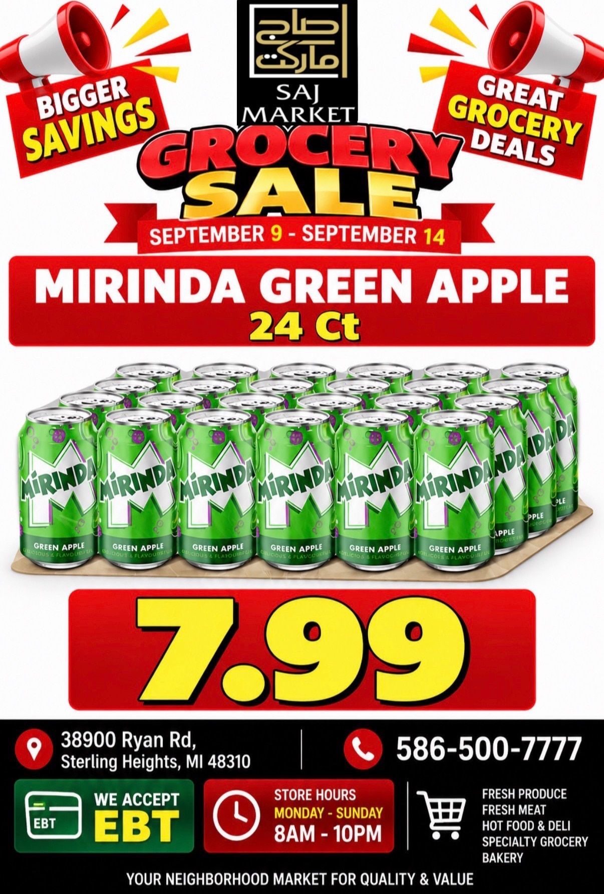 Saj Market Weekly Ad September 9 - 15, 2026