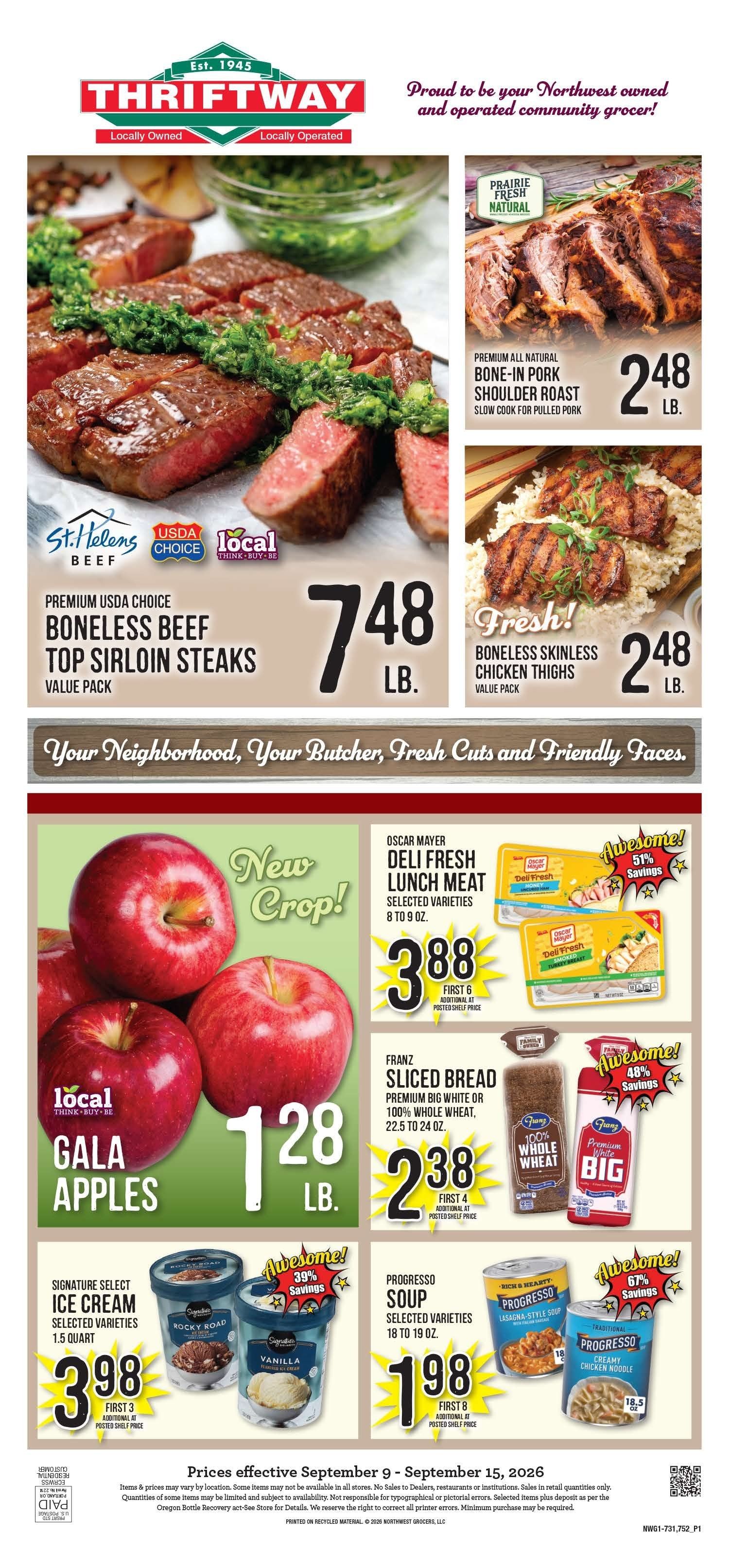 East County Thriftway Weekly Ad September 9 - 15, 2026