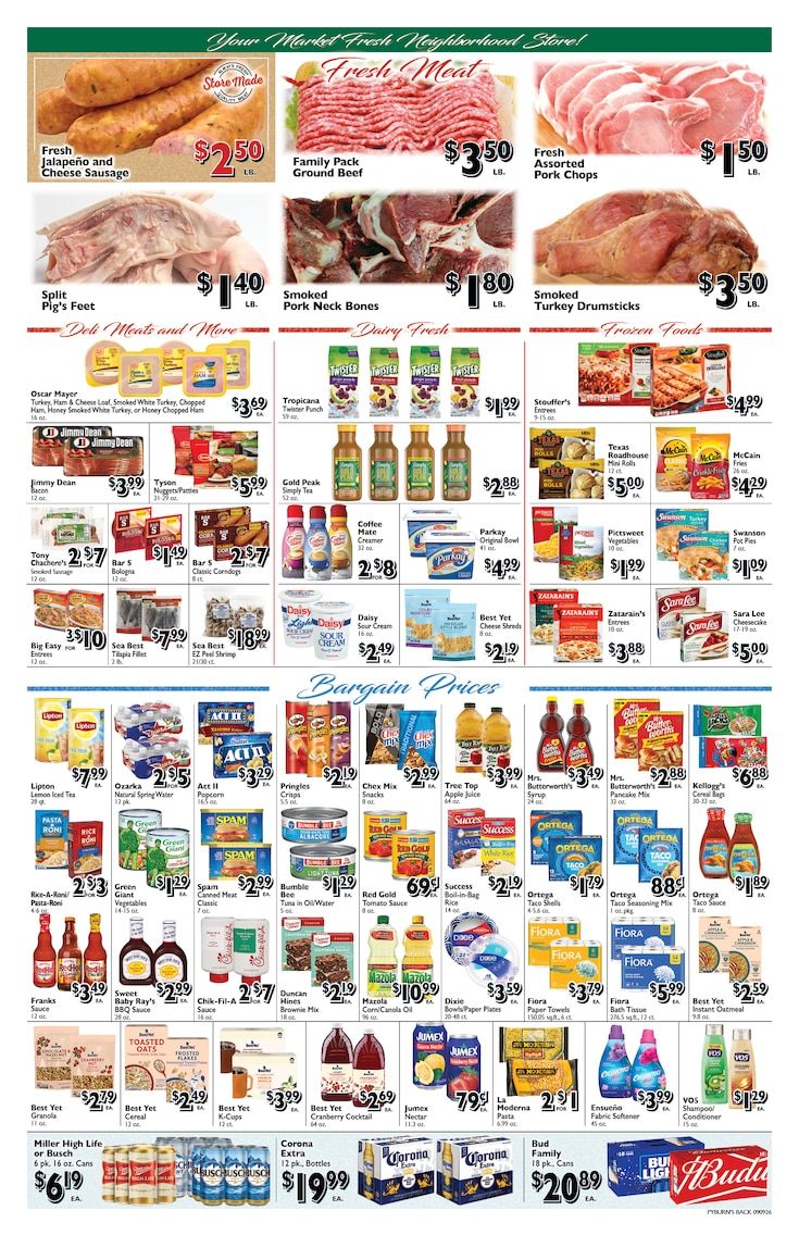 Pyburn's Farm Fresh Foods Weekly Ad September 9 - 15, 2026