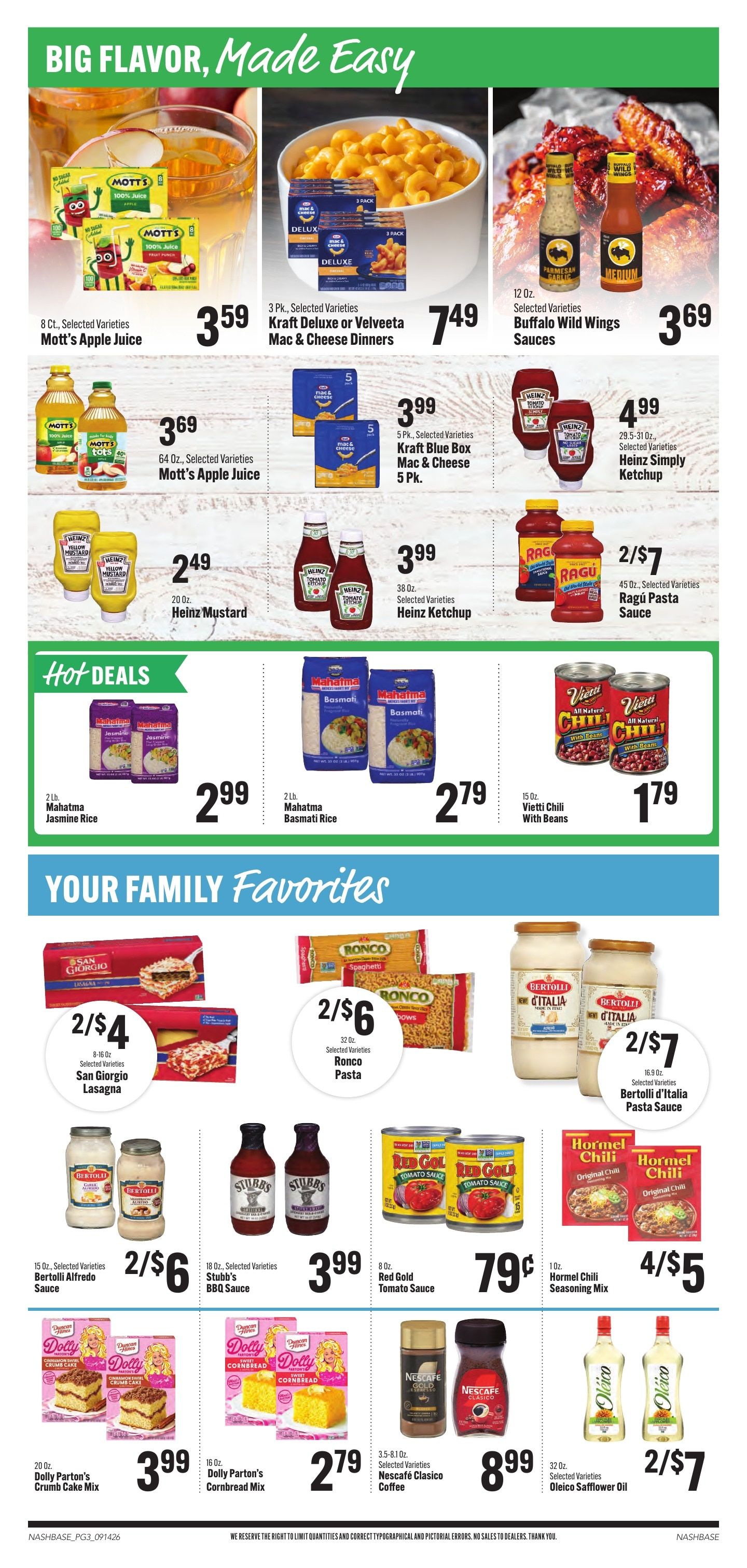 Hilltop Supermarket Weekly Ad September 14 - 20, 2026