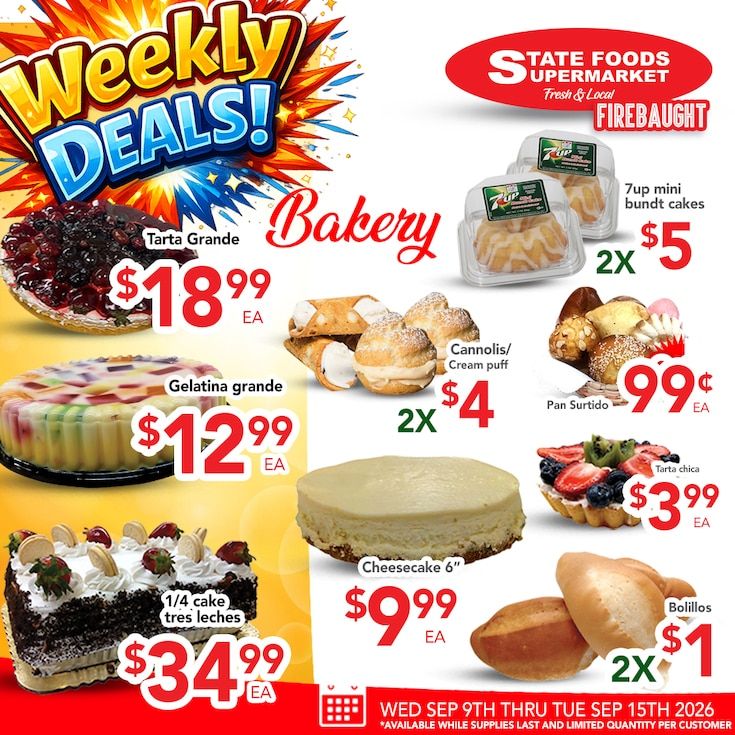 State Foods Supermarket (Firebaugh, CA) Weekly Ad September 9 - 15, 2026