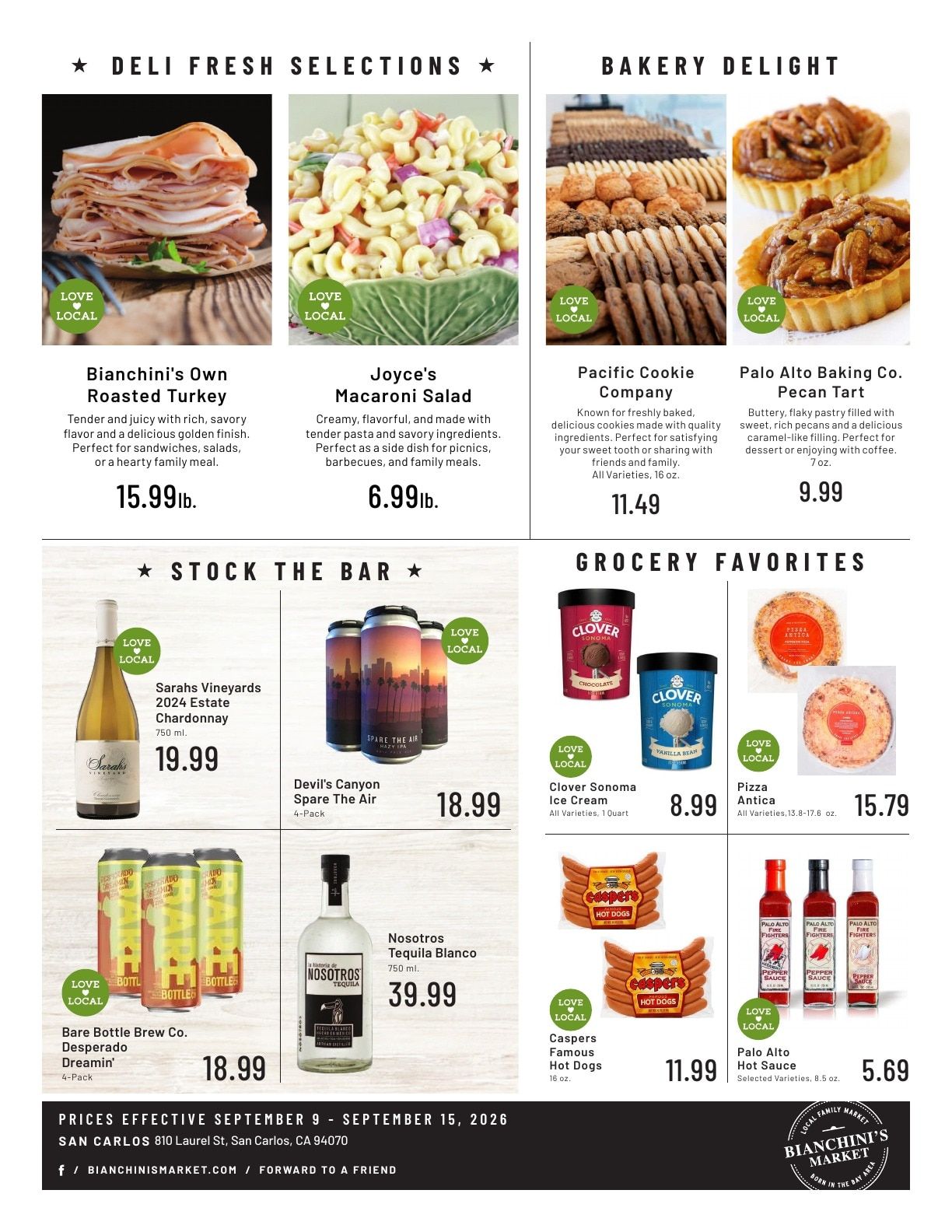 Bianchini's Market Weekly Ad September 9 - 15, 2026