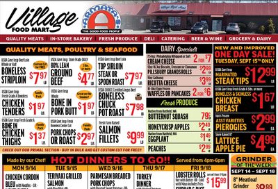 Village Food Mart Weekly Ad September 10 - 16, 2026