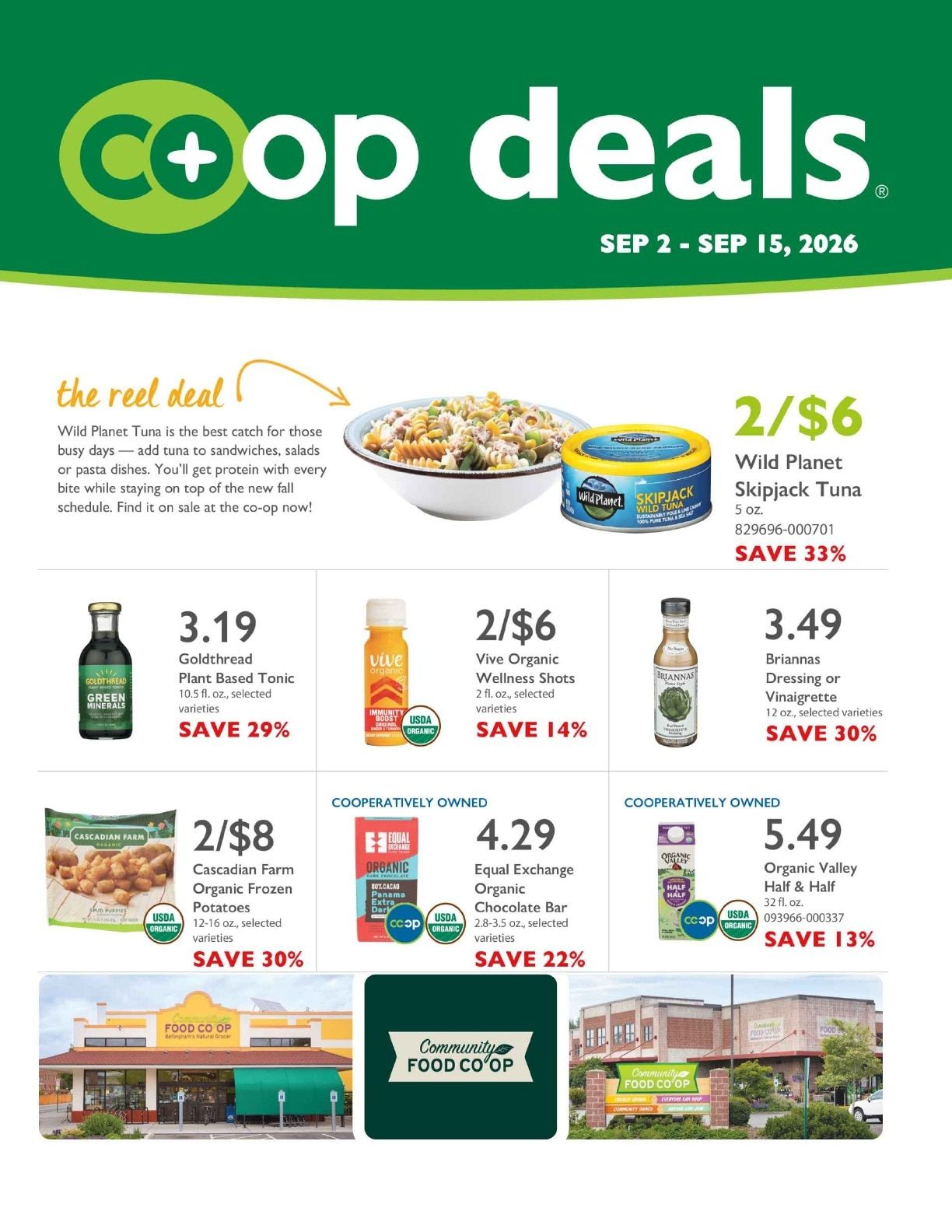 Community Food Co-op - Bellingham Co+op Deals Weekly Ad September 2 - 15, 2026
