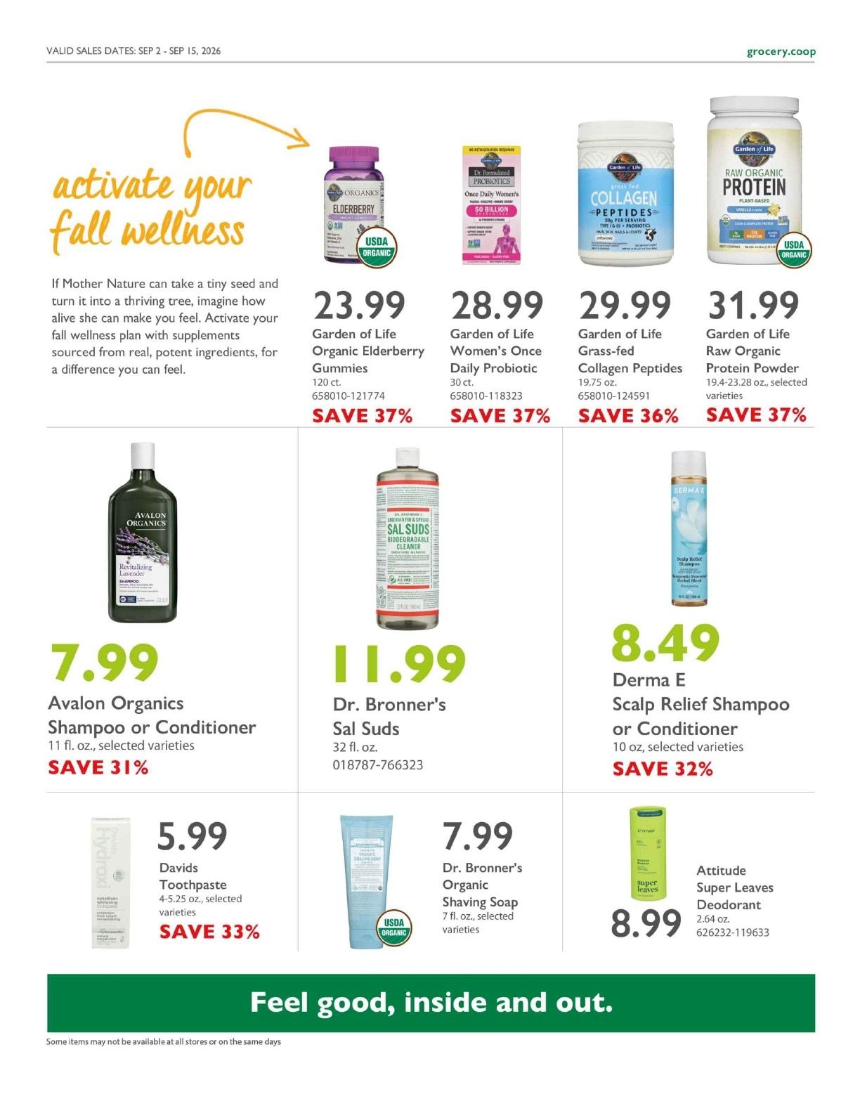 Community Food Co-op - Bellingham Co+op Deals Weekly Ad September 2 - 15, 2026
