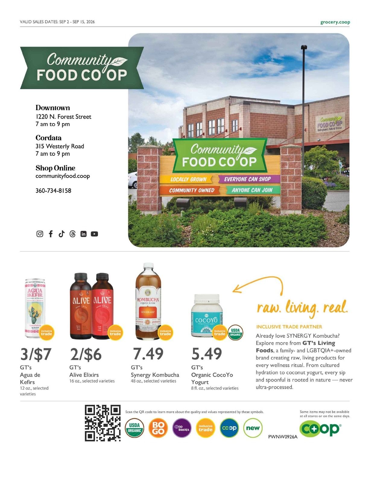 Community Food Co-op - Bellingham Co+op Deals Weekly Ad September 2 - 15, 2026