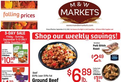 M&W Markets (Boise, ID) Weekly Ad September 9 - 15, 2026