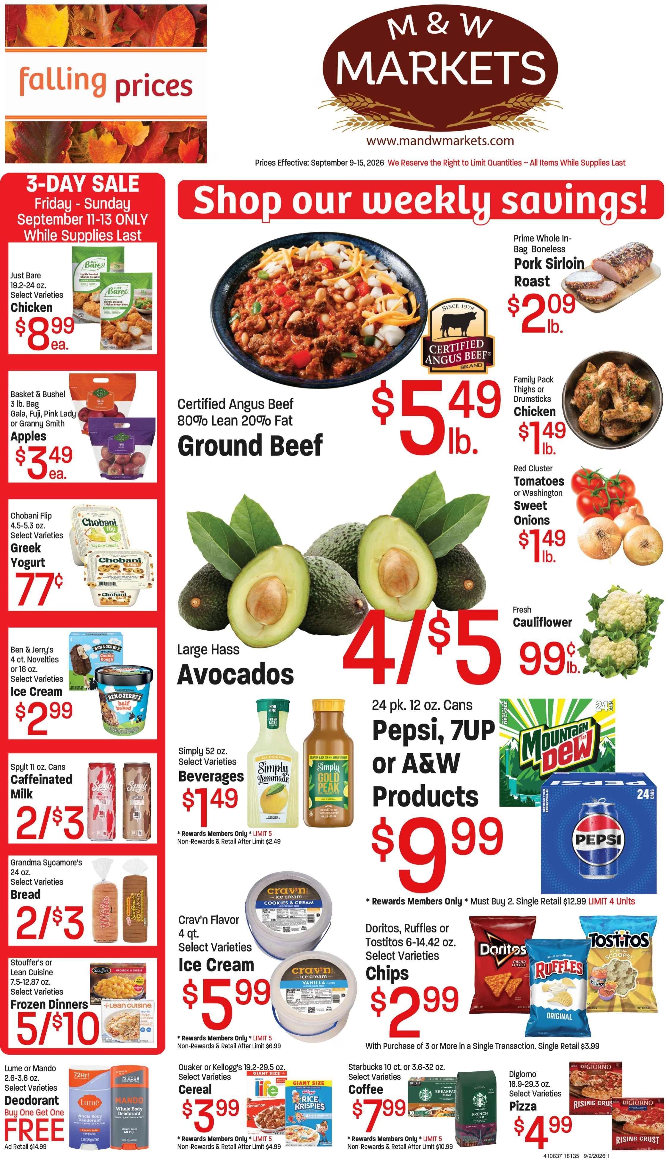 M&W Markets (Cascade, ID) Weekly Ad September 9 - 15, 2026