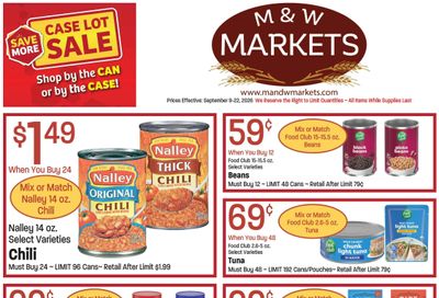 M&W Markets (Council, ID) Weekly Ad September 9 - 22, 2026
