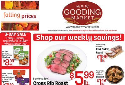 M&W Markets (Gooding, ID) Weekly Ad September 9 - 16, 2026