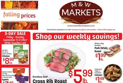 M&W Markets (Nyssa, OR) Weekly Ad September 9 - 15, 2026