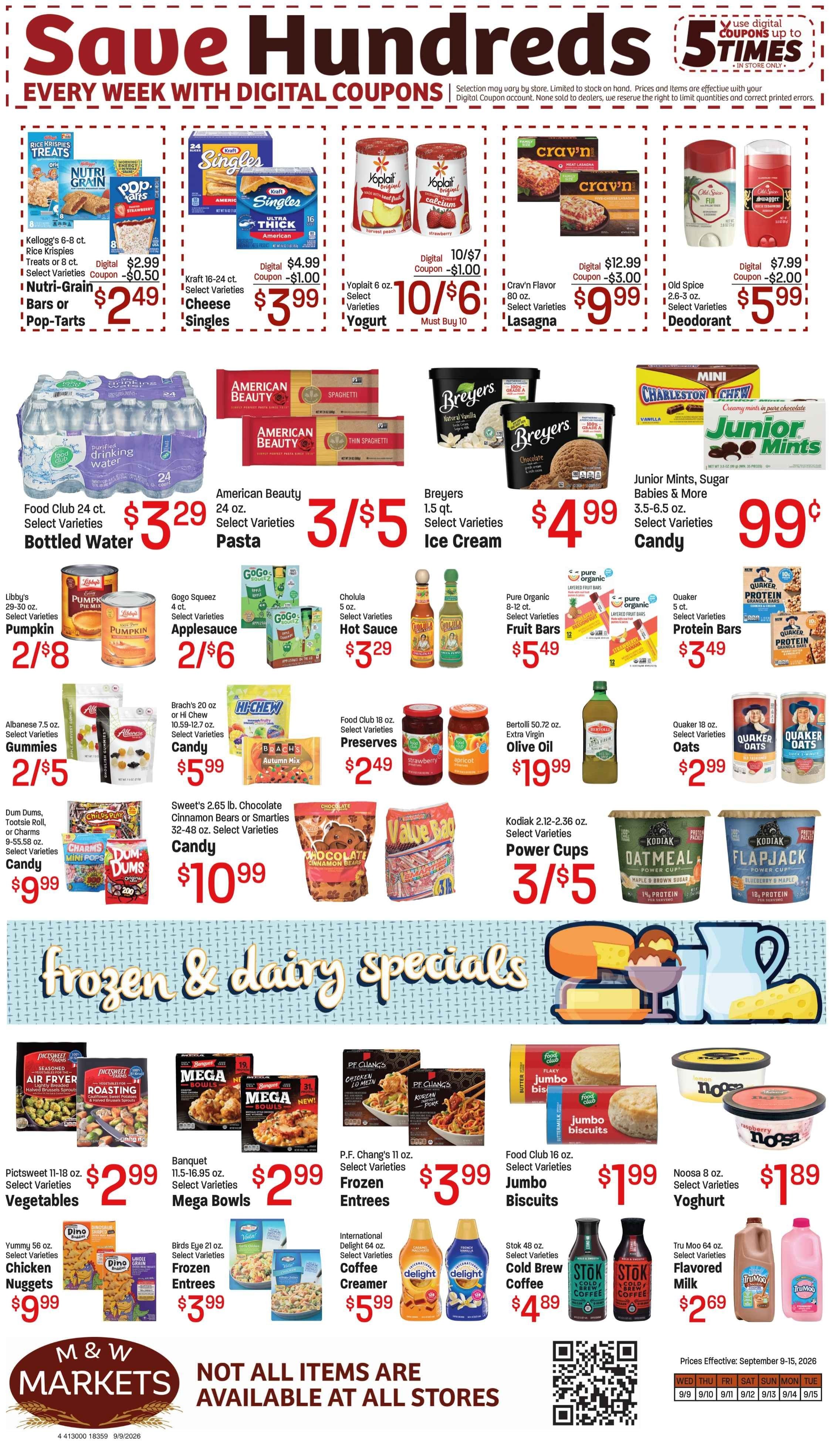 M&W Markets (Nyssa, OR) Weekly Ad September 9 - 15, 2026