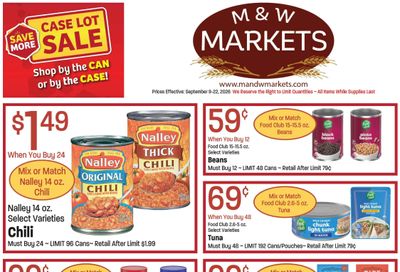 M&W Markets (Vale, OR) Weekly Ad September 8 - 22, 2026