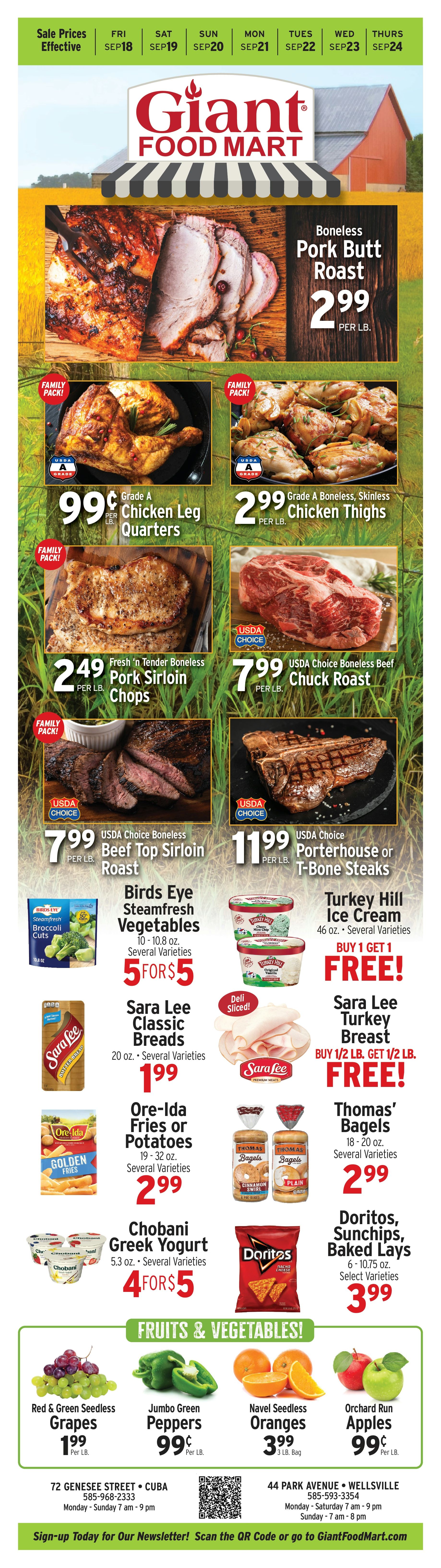 Giant Food Mart Weekly Ad September 18 - 24, 2026
