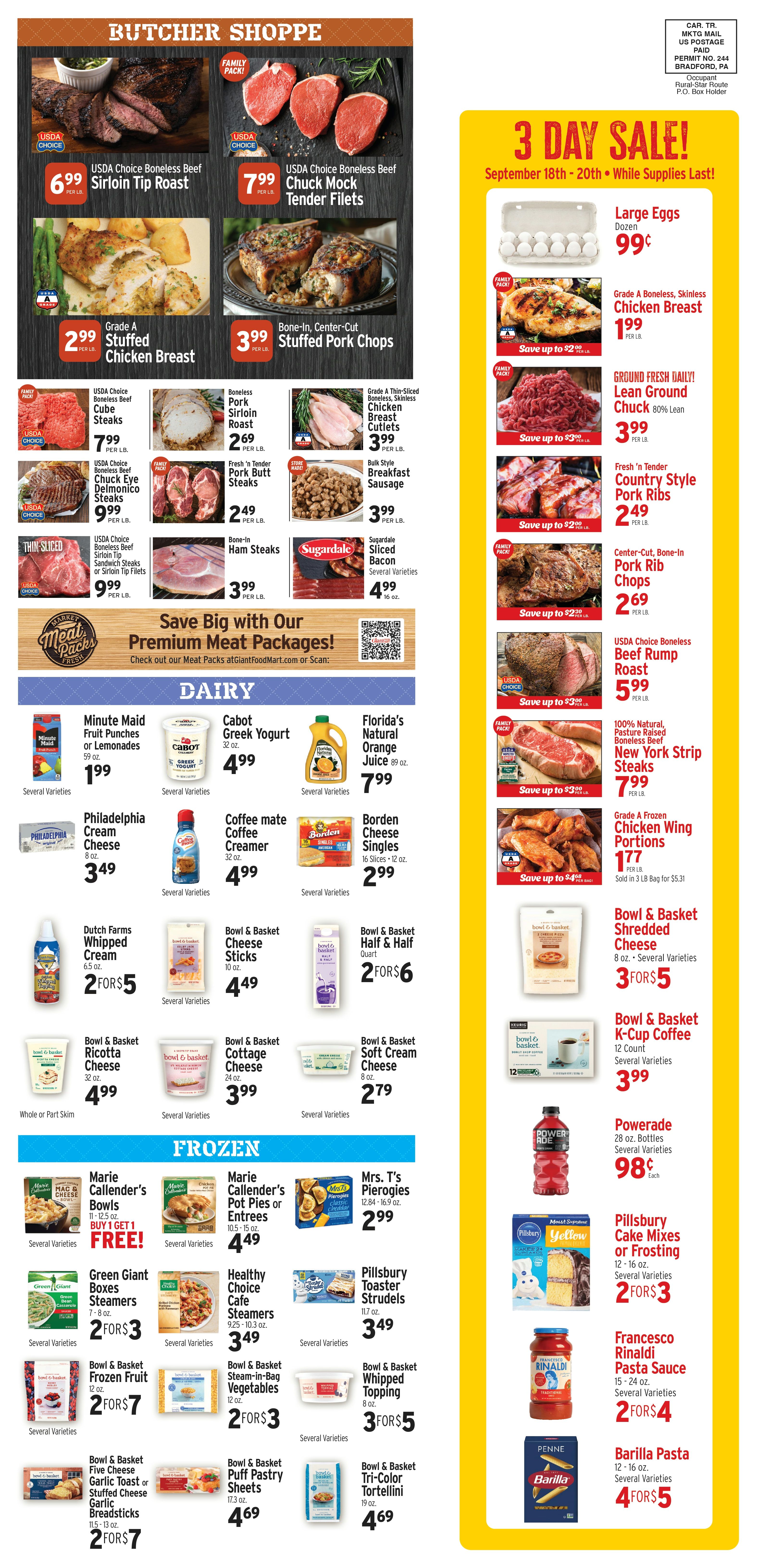 Giant Food Mart Weekly Ad September 18 - 24, 2026