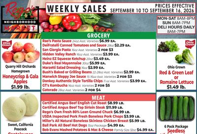 Rego's Neighborhood Market Weekly Ad September 10 - 16, 2026