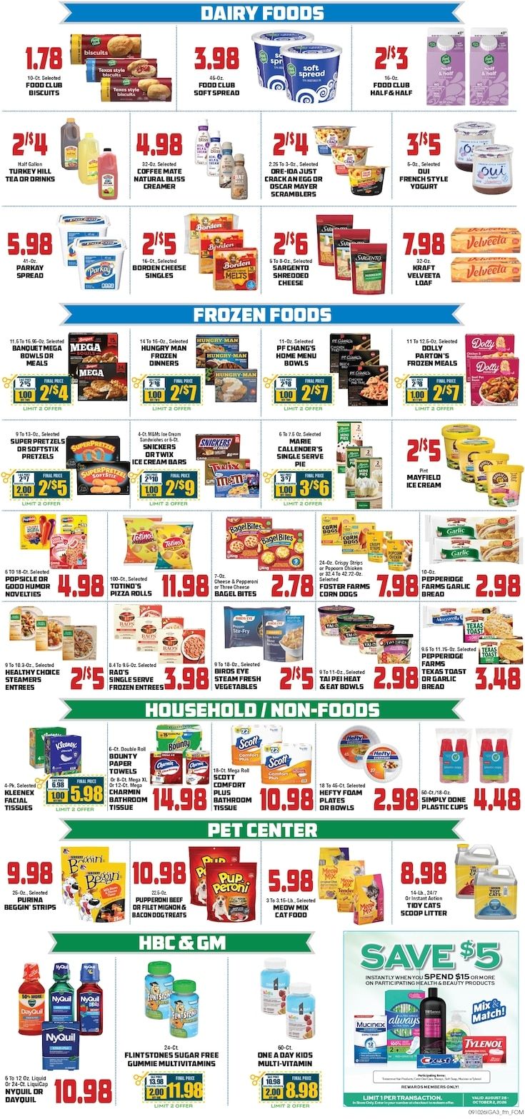 Saubel's Markets Weekly Ad September 10 - 16, 2026