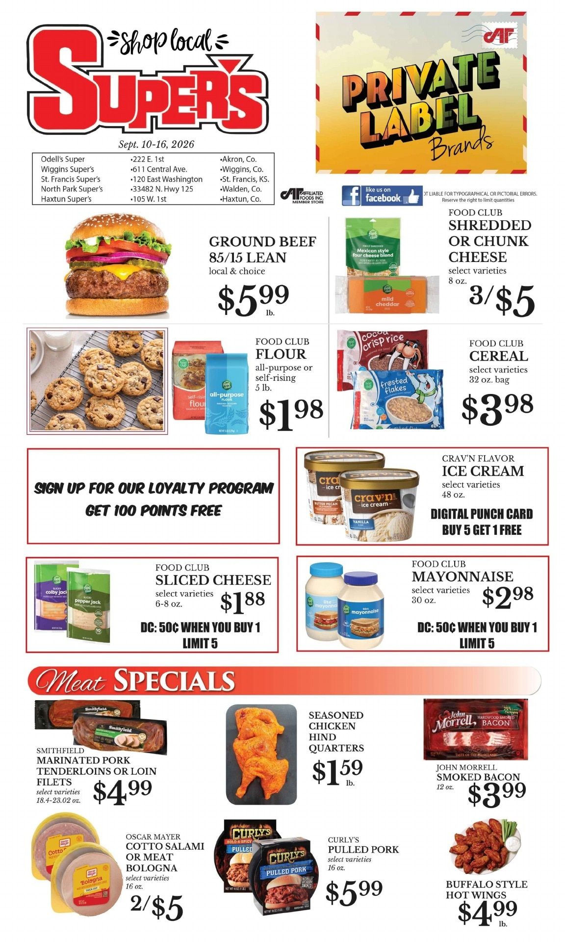 Odell's Super's Weekly Ad September 10 - 16, 2026