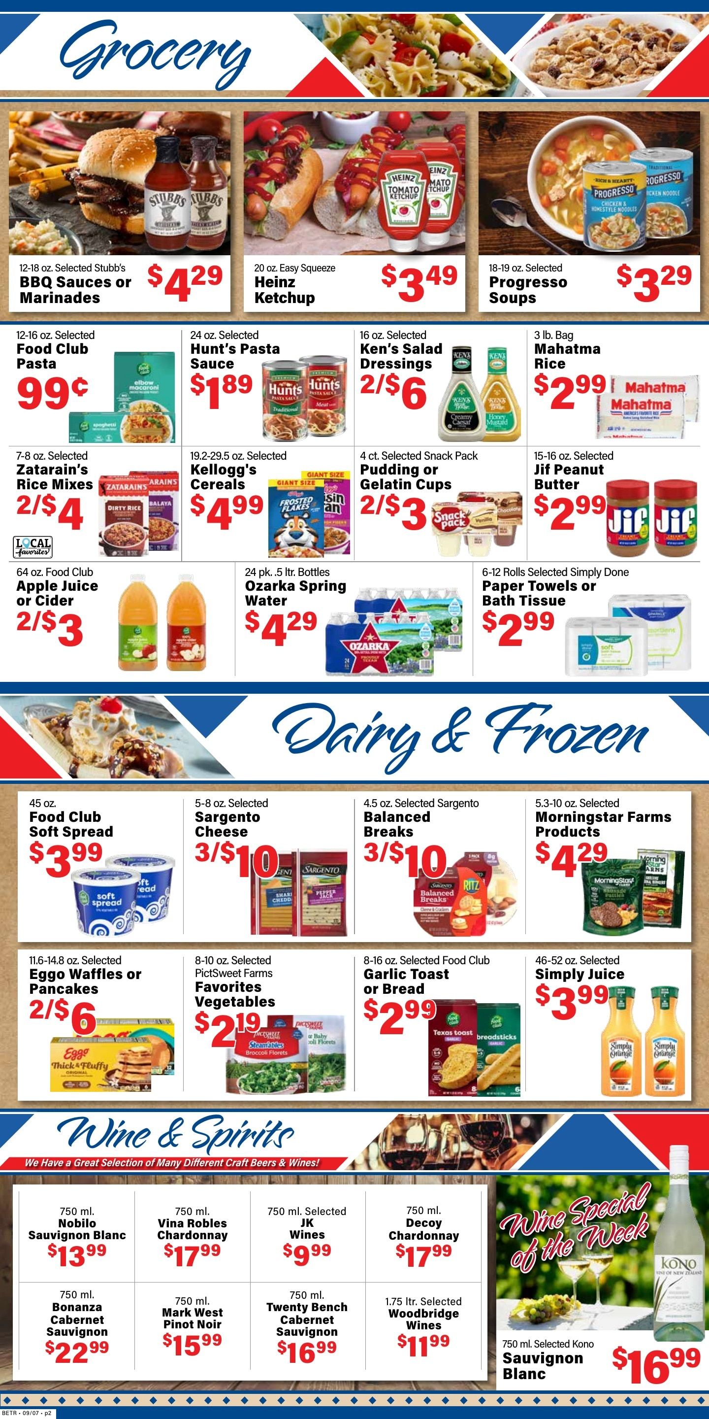 Bet-R Store Weekly Ad September 11 - 13, 2026