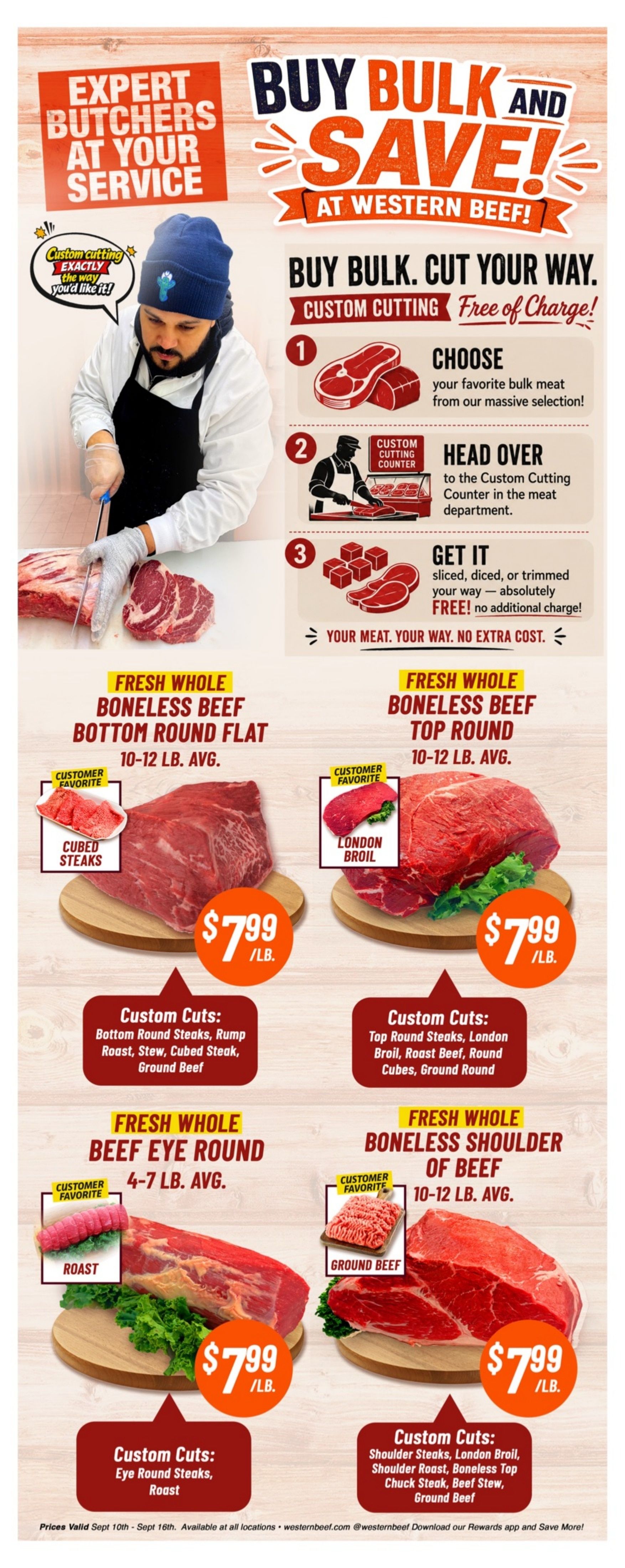 Western Beef (Road Carle Place, NY) Weekly Ad September 10 - 16, 2026