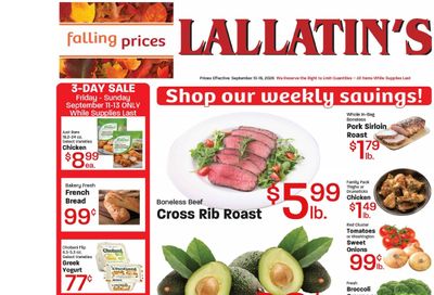 Lallatin Food Town Weekly Ad September 10 - 16, 2026