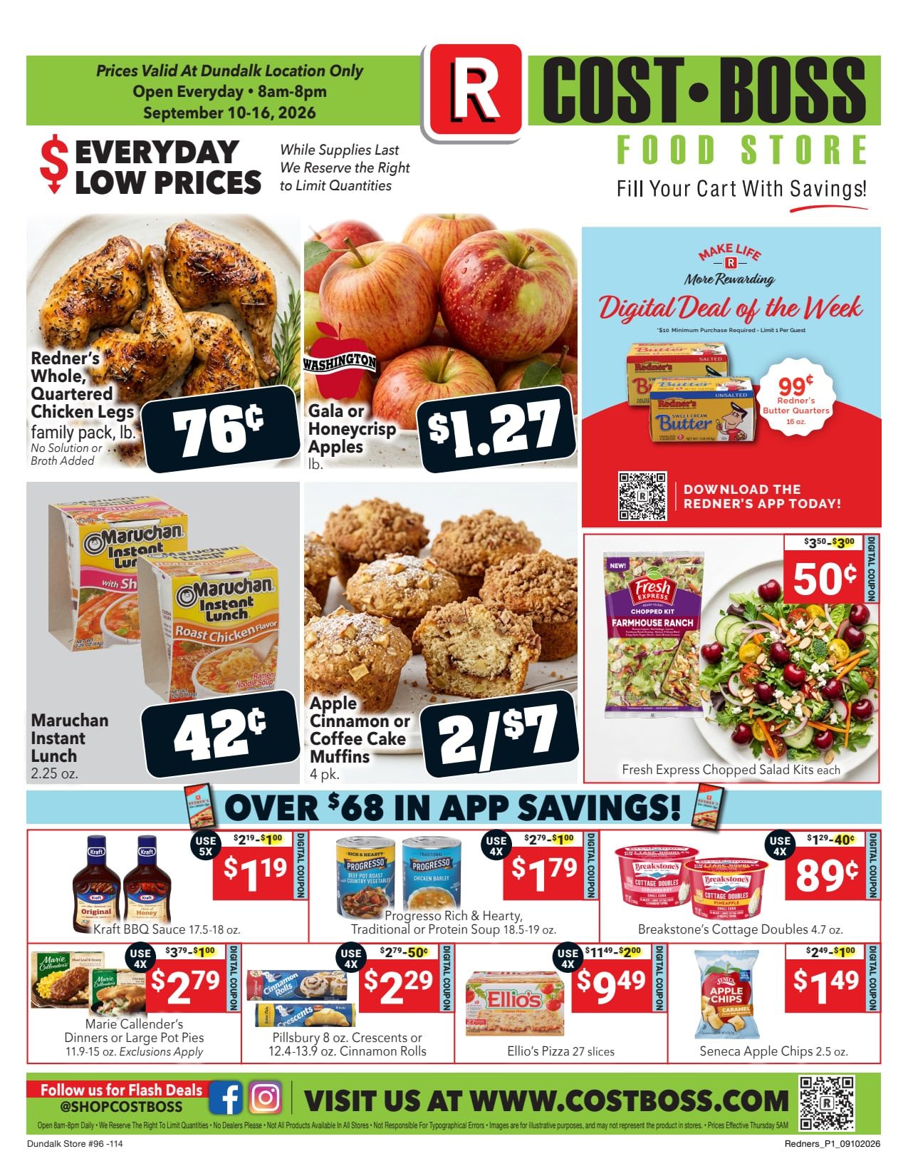 Redner's Markets (Dundalk, MD) Weekly Ad September 10 - 16, 2026