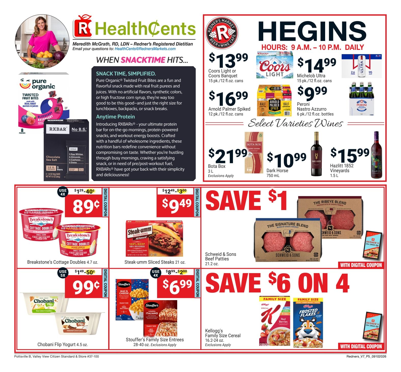 Redner's Markets (Hegins, PA) Weekly Ad September 10 - 16, 2026