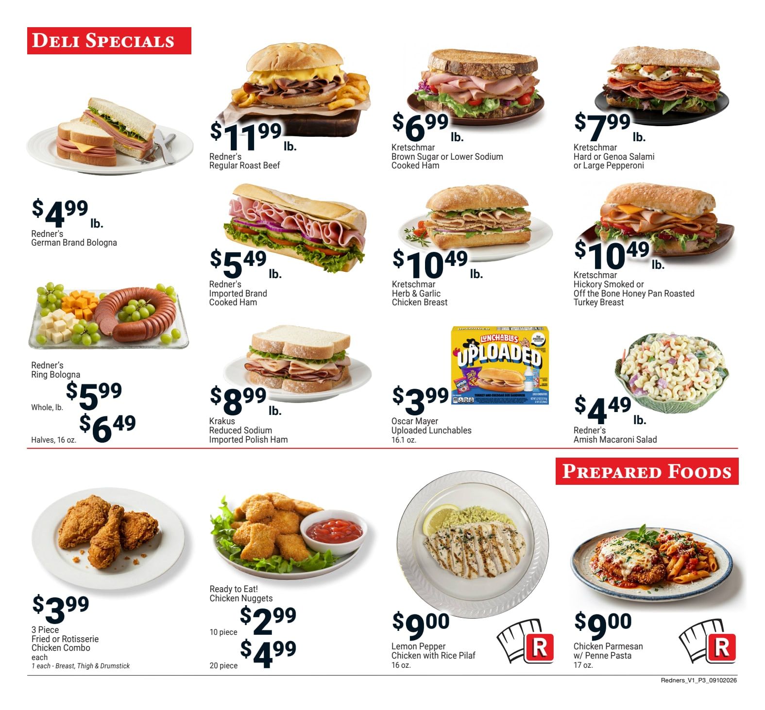Redner's Markets (Schuylkill Haven, PA) Weekly Ad September 10 - 16, 2026