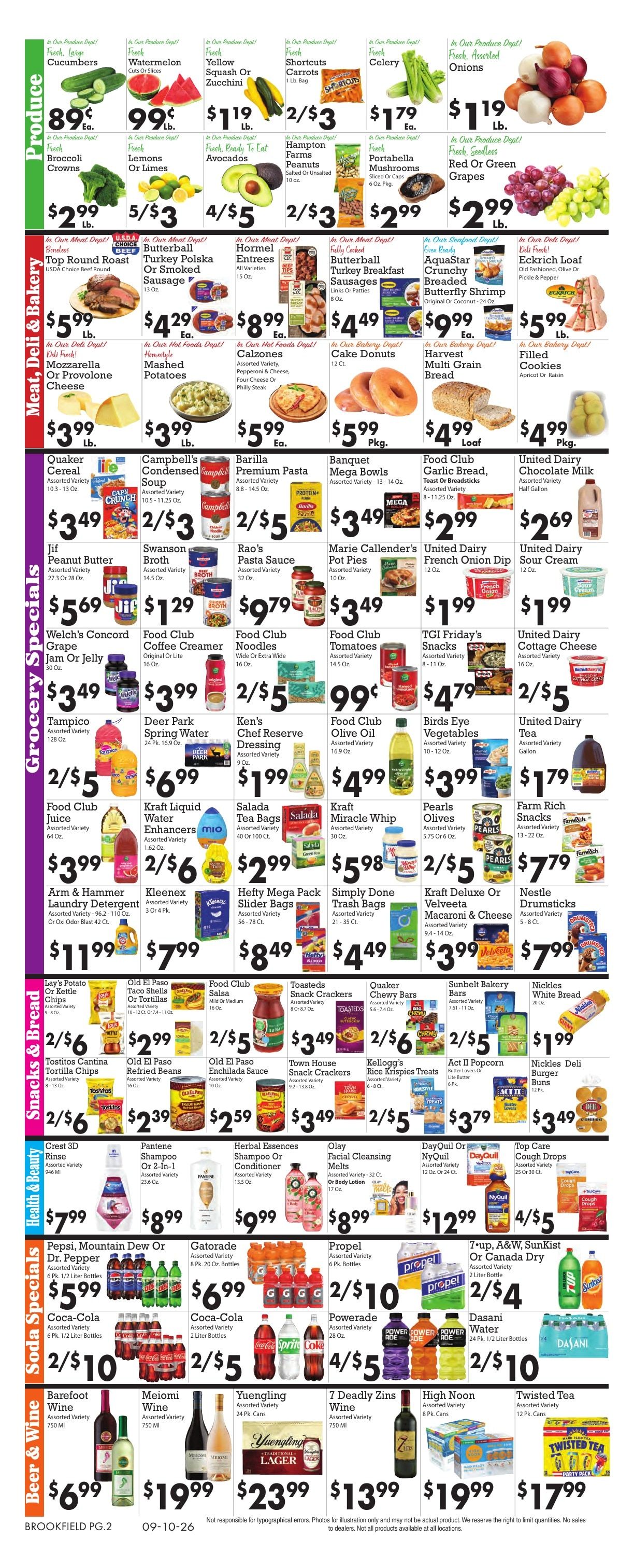 Sparkle Markets (Brookfield, OH) Weekly Ad September 10 - 16, 2026