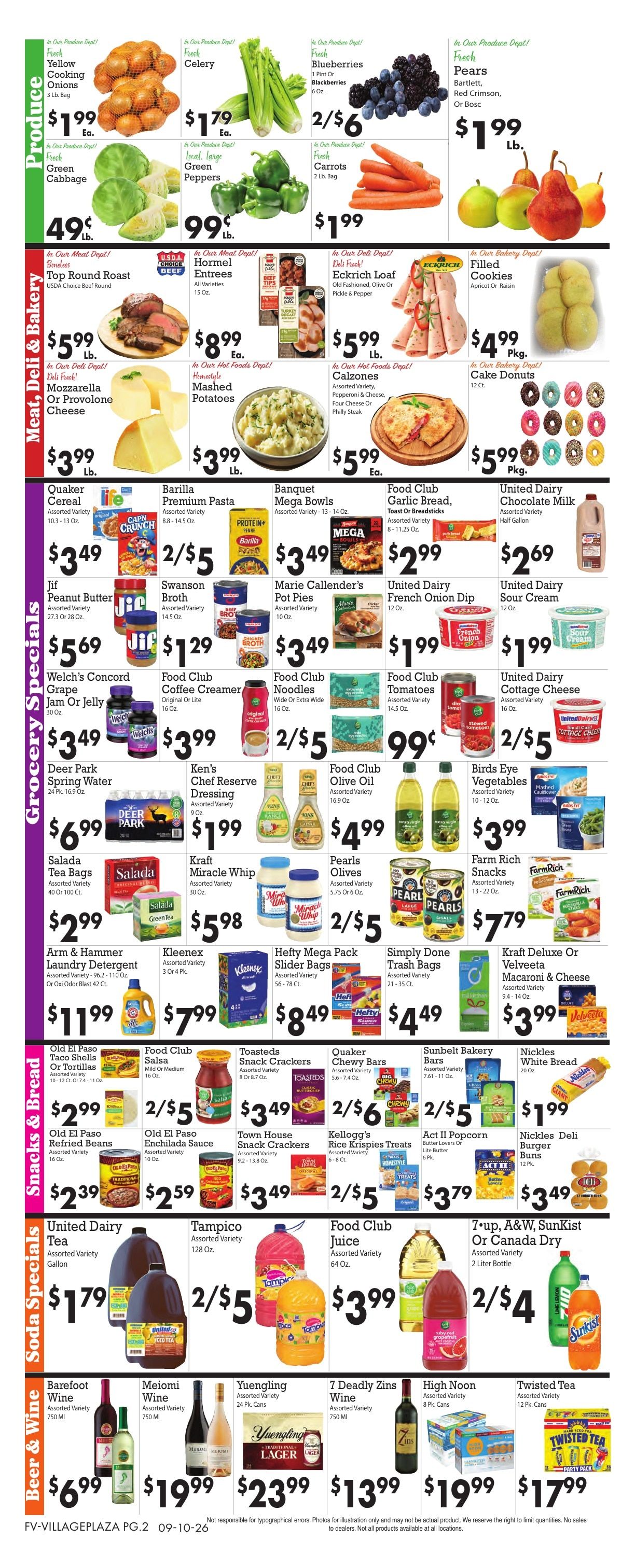 Sparkle Markets (Columbiana, OH) Weekly Ad September 10 - 16, 2026