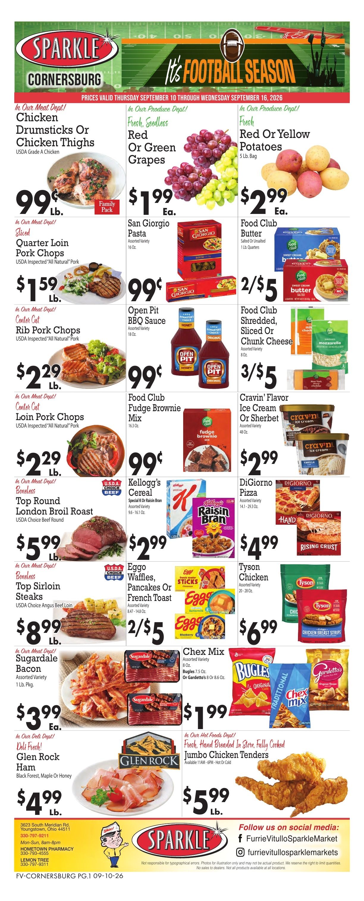 Sparkle Markets (Youngstown, OH) Weekly Ad September 10 - 16, 2026