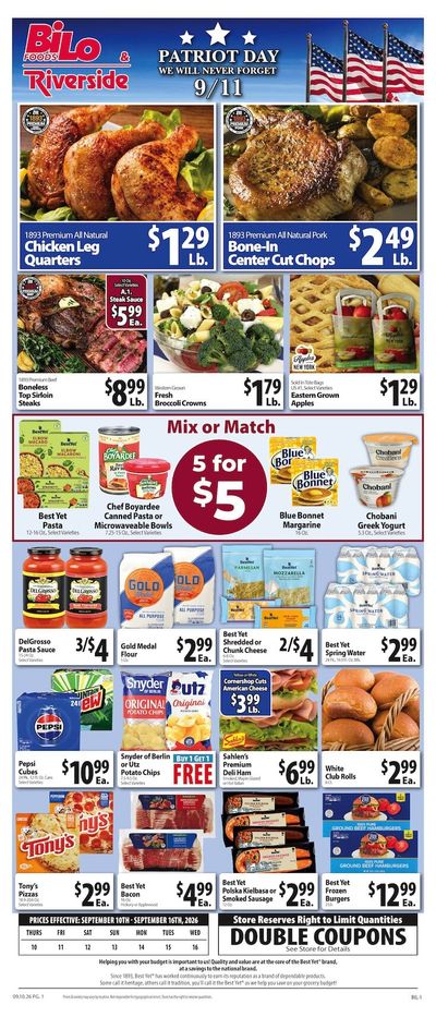 Mike's BI-LO Weekly Ad September 10 - 16, 2026