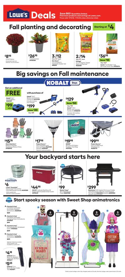 Lowe's (Holtville Area, CA) Weekly Ad September 10 - 16, 2026