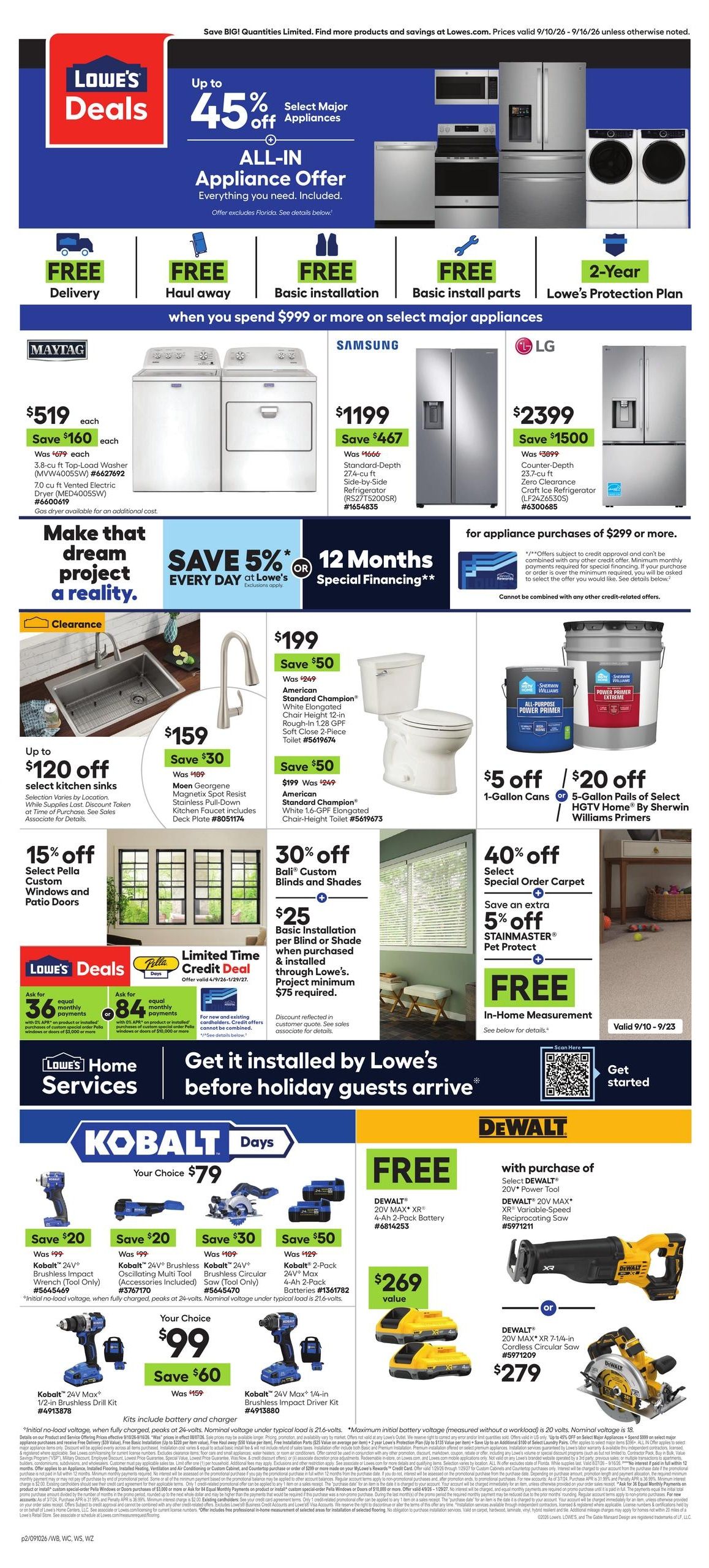 Lowe's (Holtville Area, CA) Weekly Ad September 10 - 16, 2026