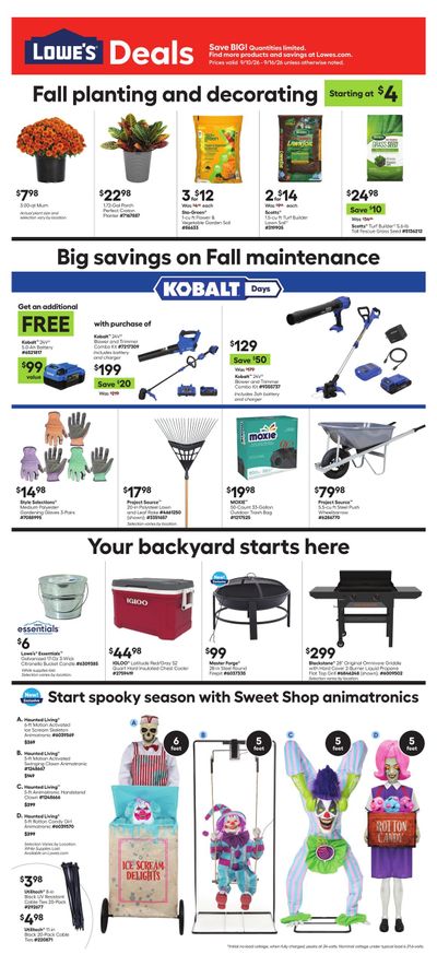Lowe's (Manila Area, AR) Weekly Ad September 10 - 16, 2026