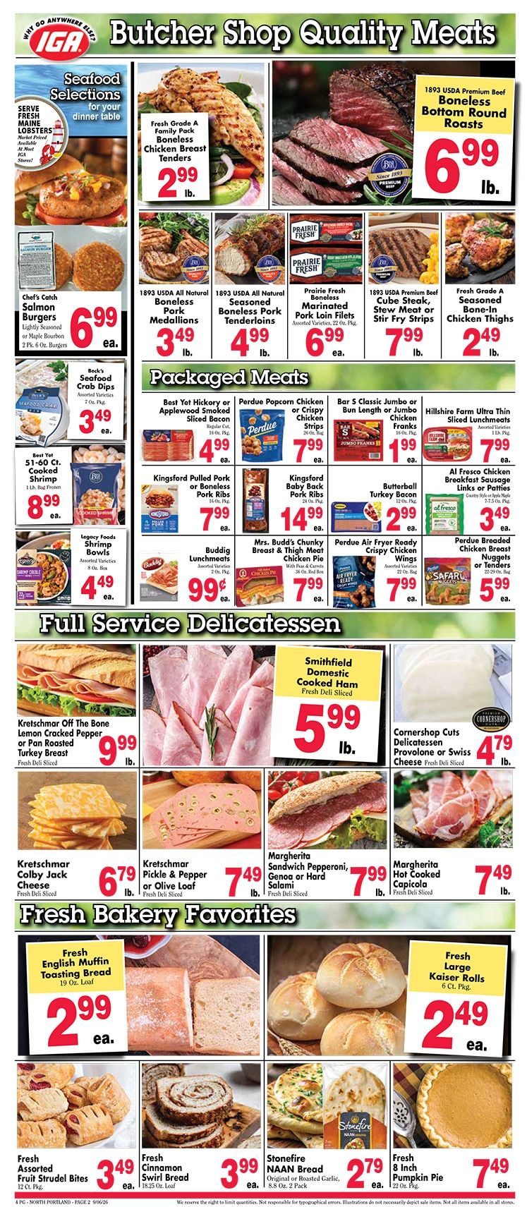 Calais IGA Weekly Ad September 10 - 16, 2026