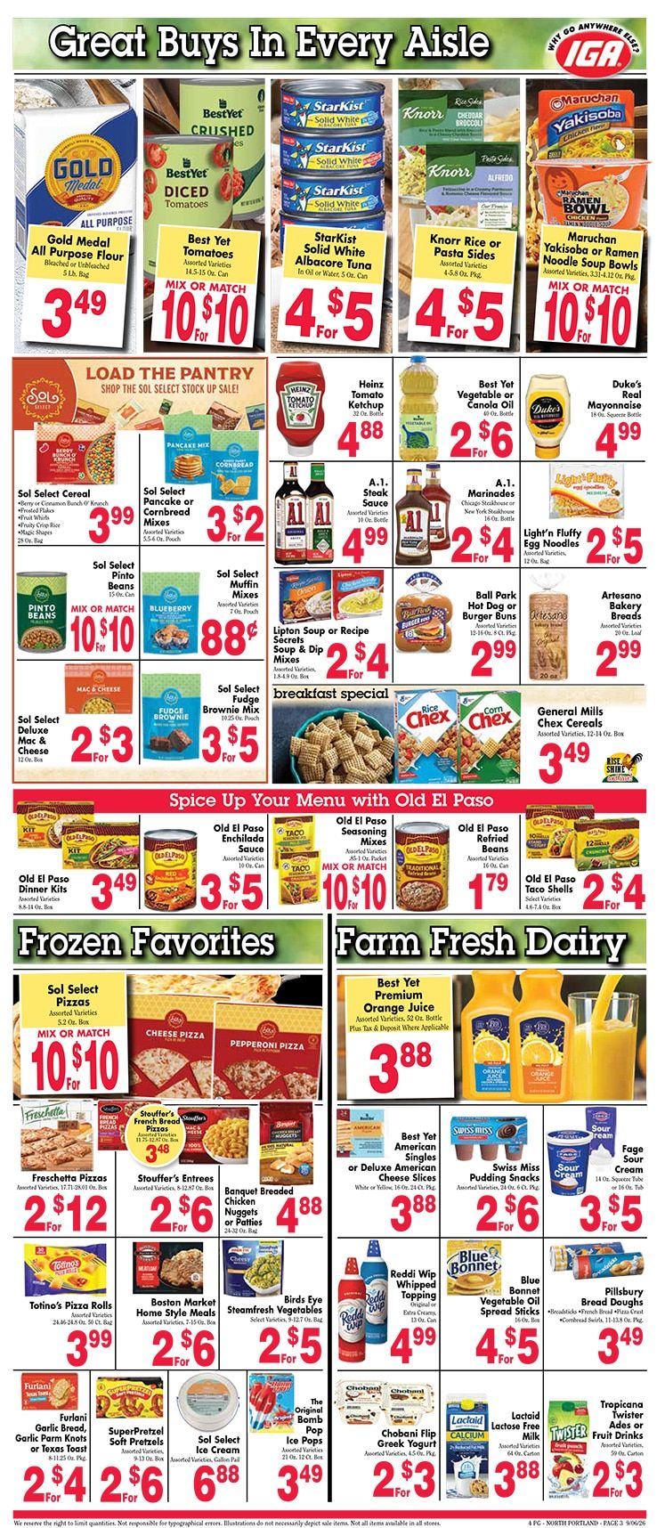 Calais IGA Weekly Ad September 10 - 16, 2026