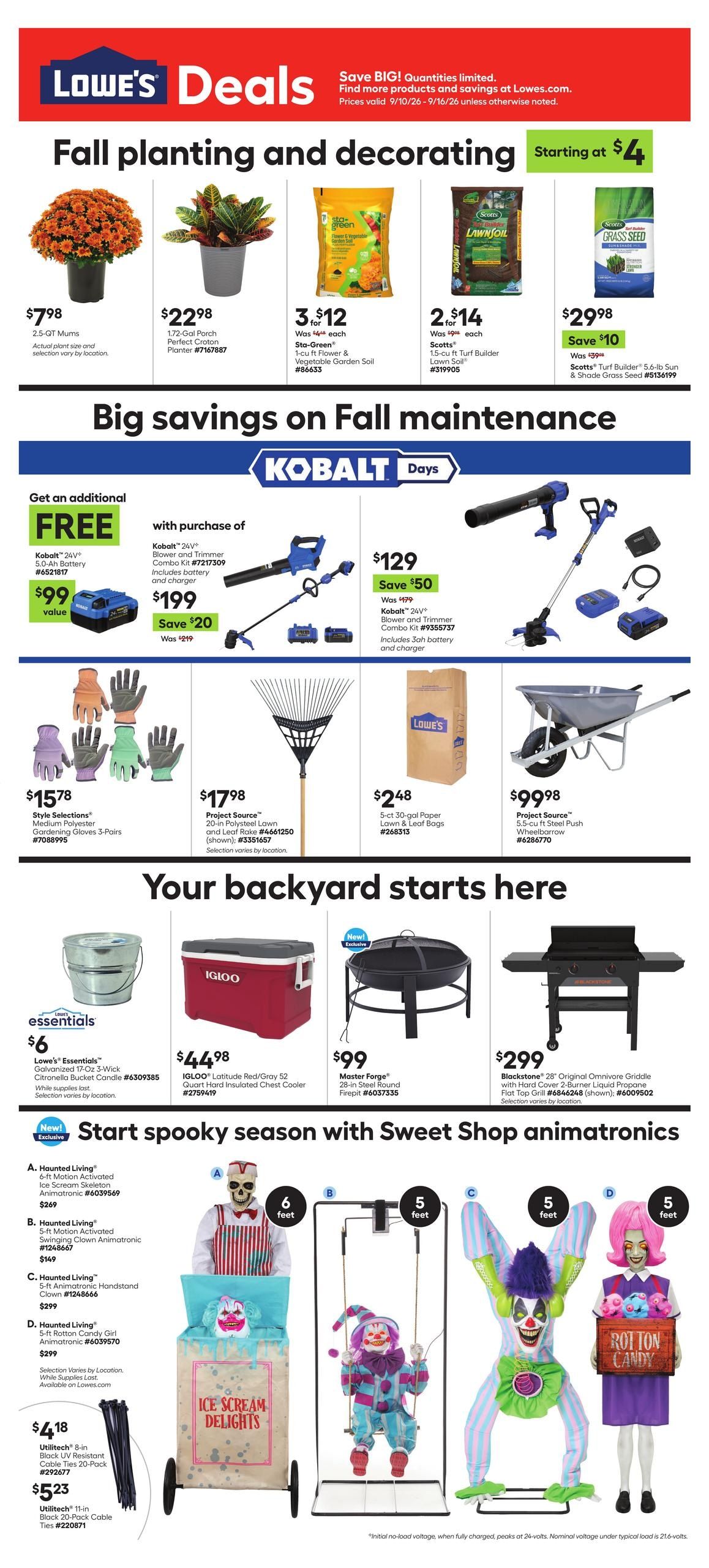 Lowe's (Frisco Area, CO) Weekly Ad September 10 - 16, 2026