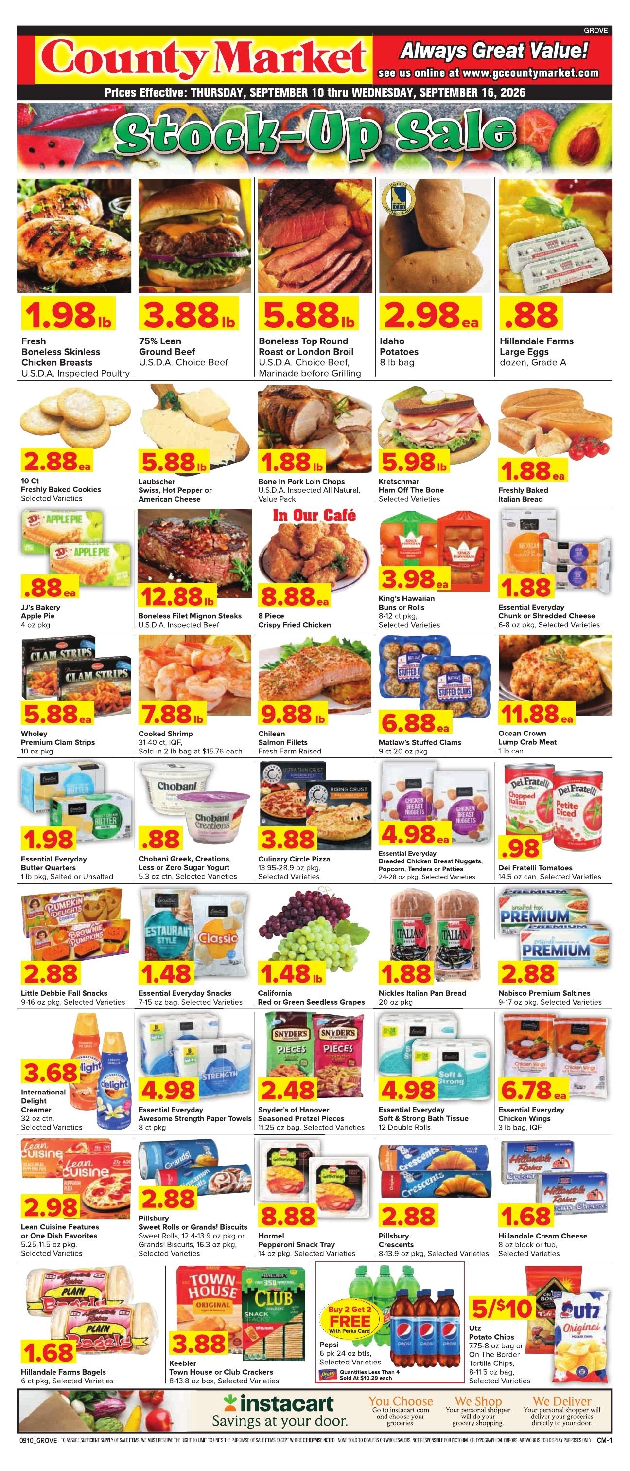 Grove City County Market Weekly Ad September 10 - 16, 2026