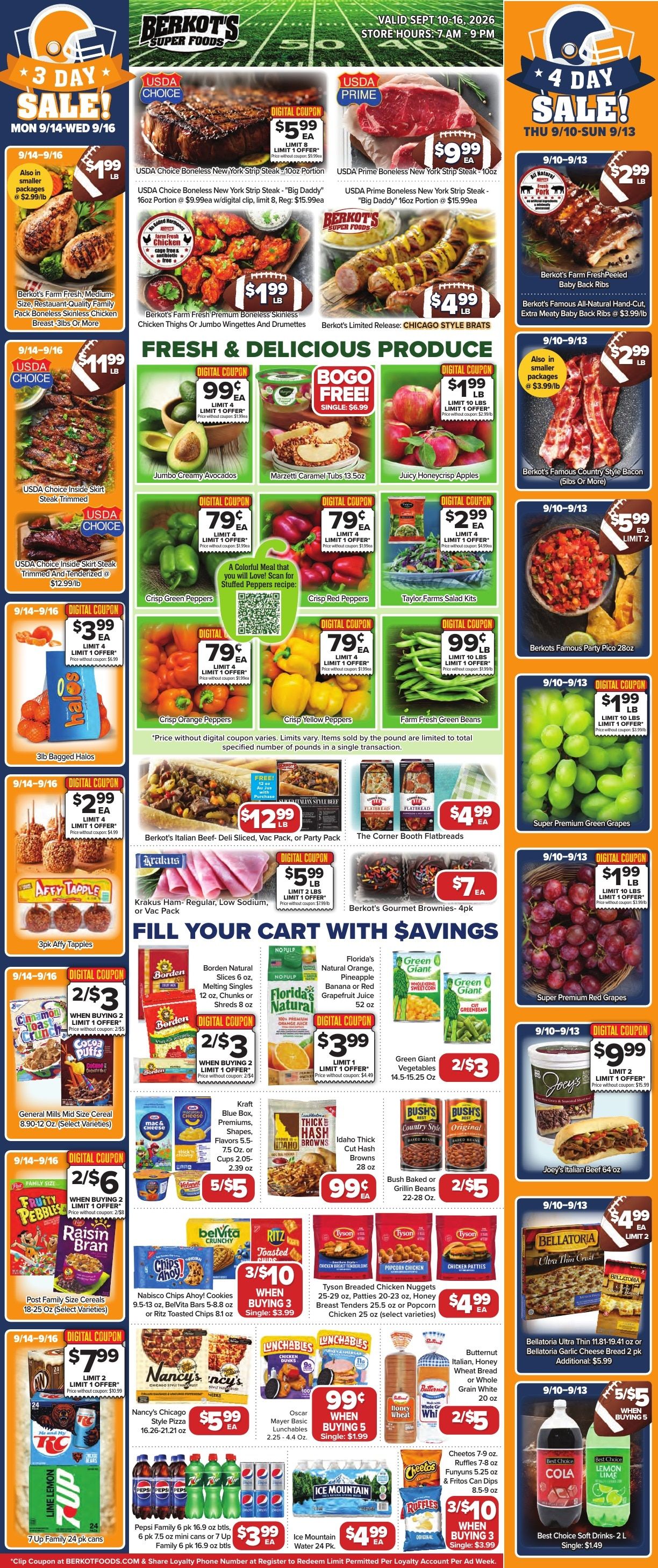 Berkot's Super Foods (Illinois) Weekly Ad September 10 - 16, 2026