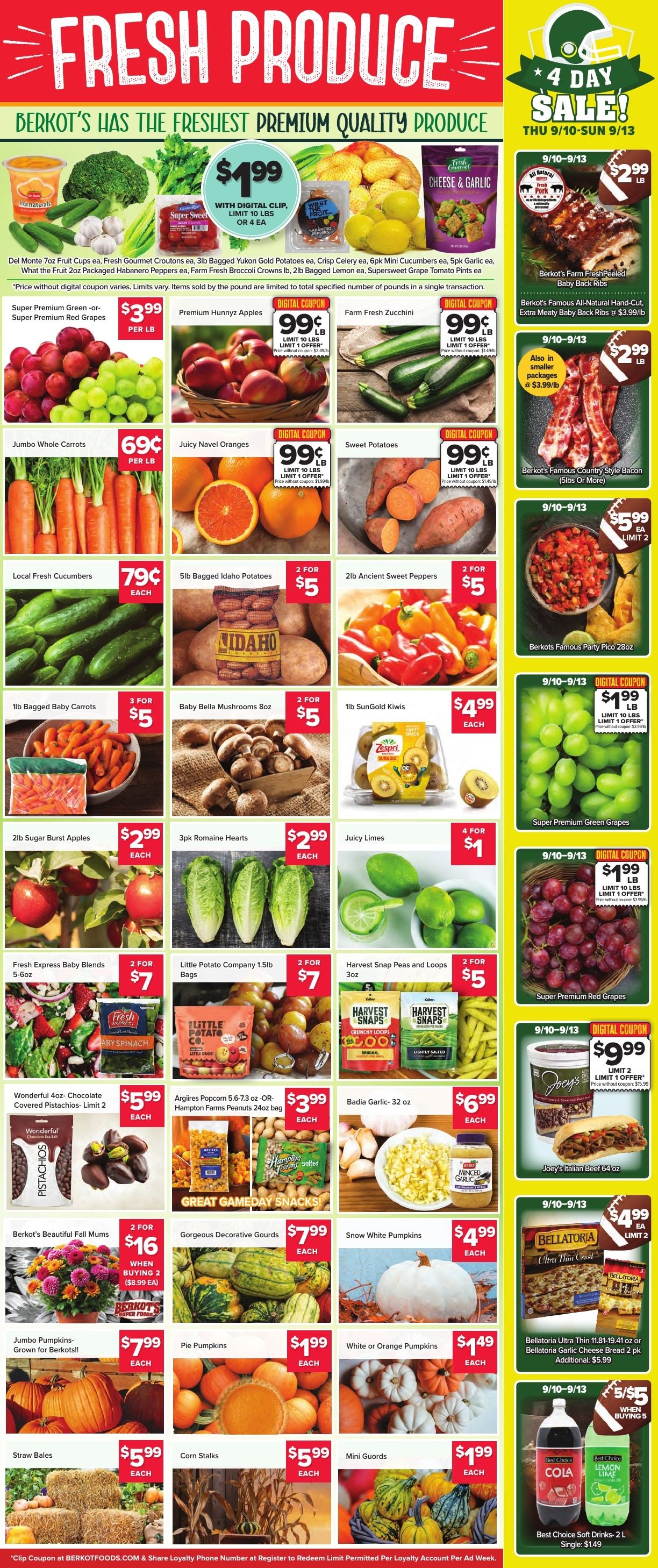 Berkot's Super Foods (Twin Lakes, WI) Weekly Ad September 10 - 16, 2026