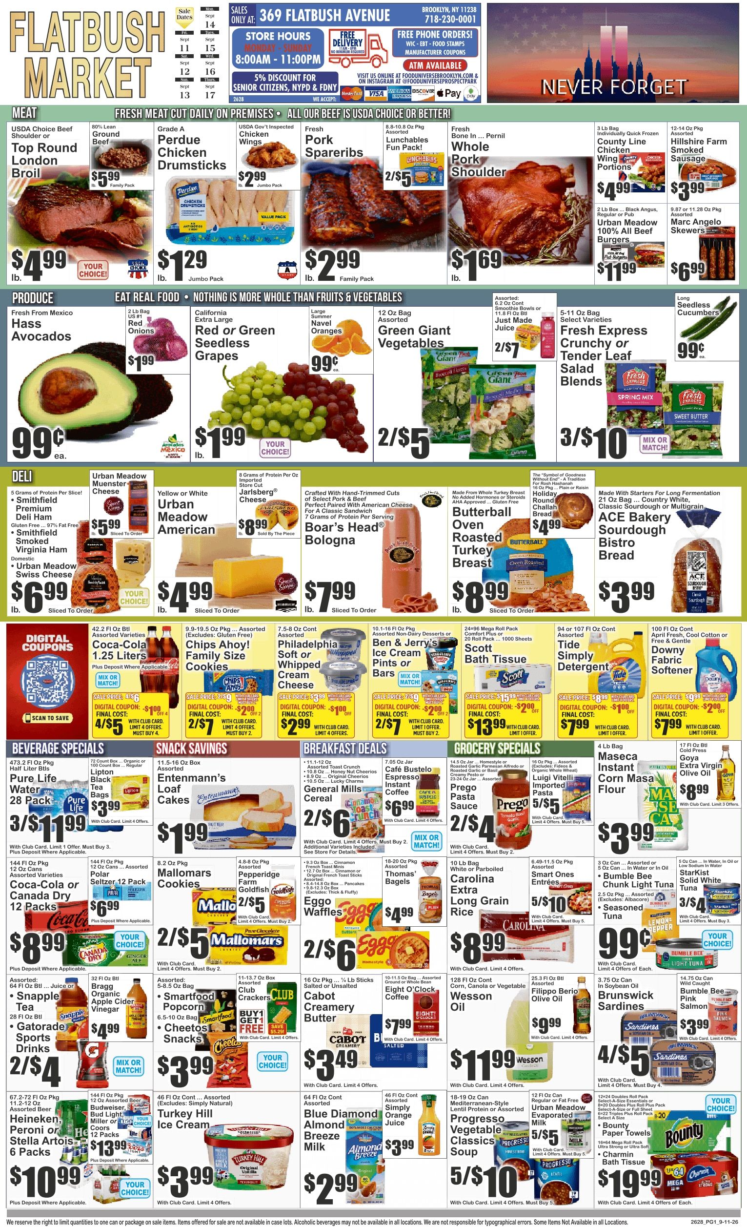 Flatbush Market (369 Flatbush Avenue, Brooklyn, NY) Weekly Ad September 11 - 17, 2026