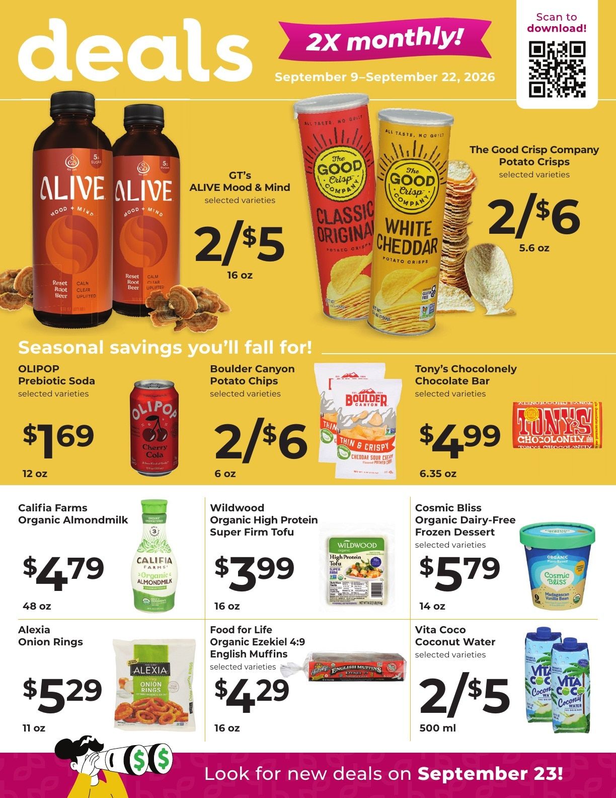 Natural Health Organic Foods Weekly Ad September 9 - 22, 2026