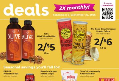 Natural Health Organic Foods Weekly Ad September 9 - 22, 2026